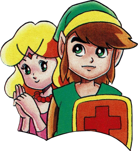 Link et Zelda (Nintendo Power) (Artwork - Personnages - The Legend of Zelda)