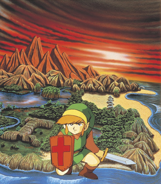 Link devant Hyrule (Artwork - Illustration - The Legend of Zelda)