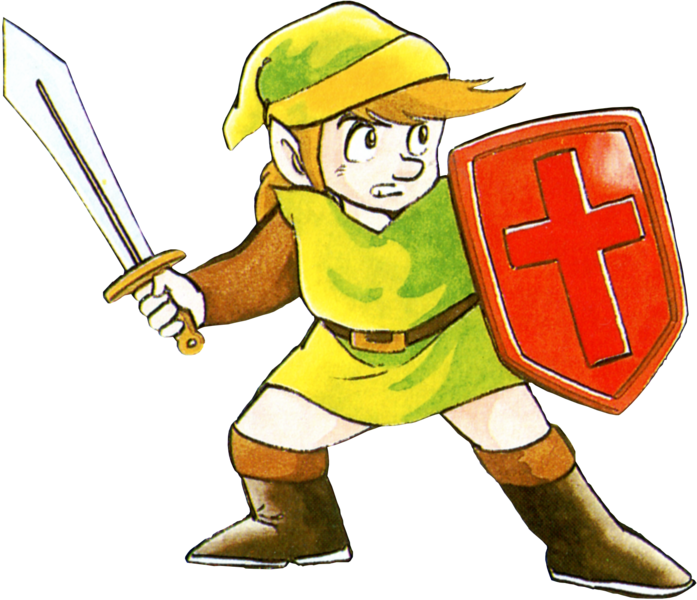 Link se défendant (Artwork - Link - The Legend of Zelda)