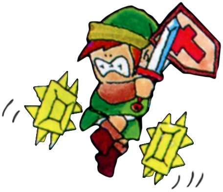 Link esquivant des pièges (Artwork - Link - The Legend of Zelda)