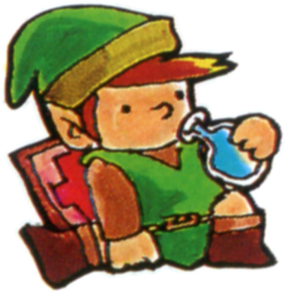 Link buvant une potion (Artwork - Link - The Legend of Zelda)