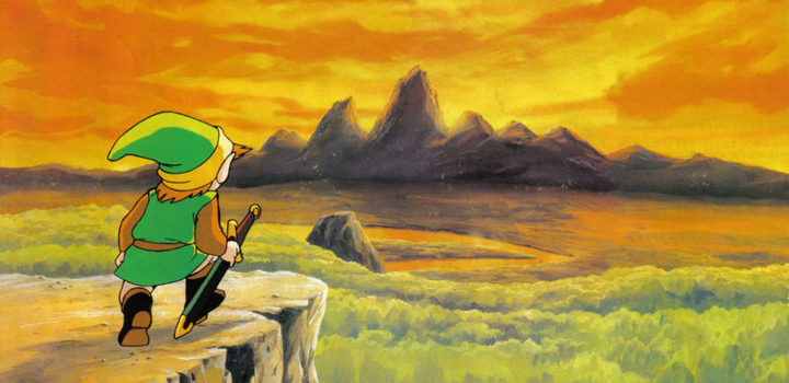 Link observant la plaine d'Hyrule (Artwork - Illustration - The Legend of Zelda)