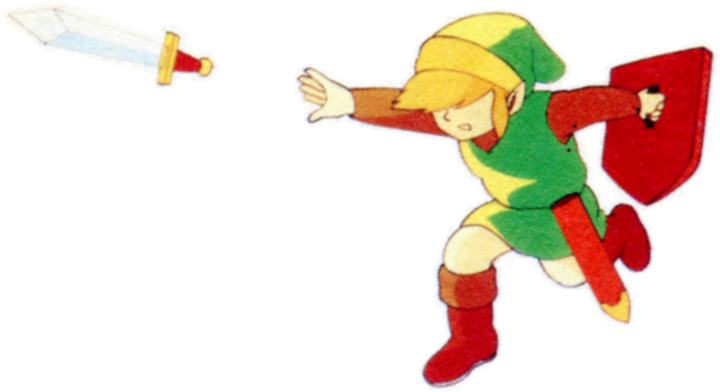 Link lançant une épée (Artwork - Link - The Legend of Zelda)