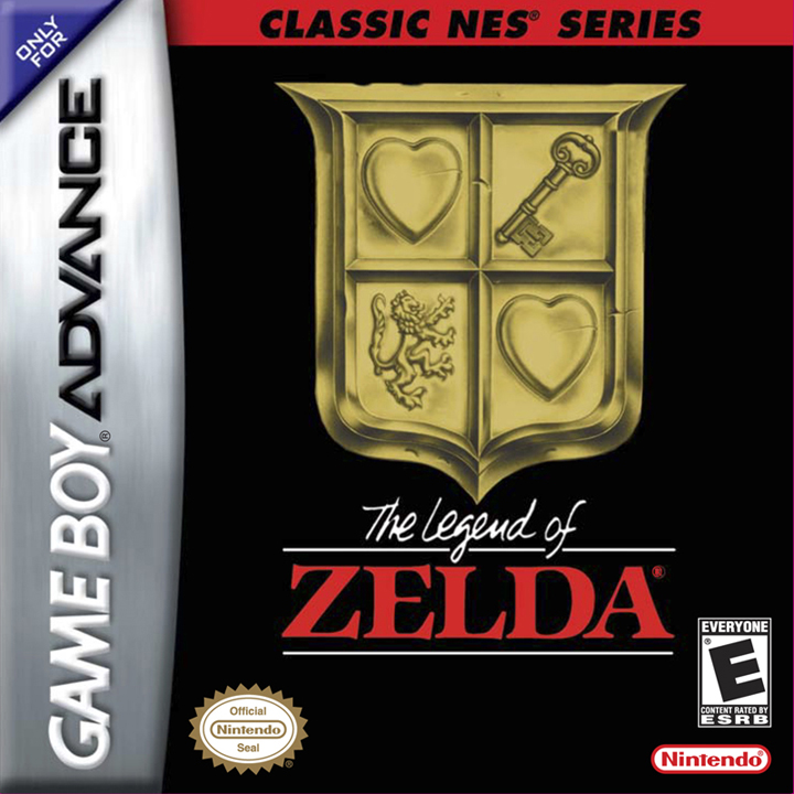 Boîtier nord-américain NES Classics sur Gameboy Advance (Image diverse - Boîtier - The Legend of Zelda)