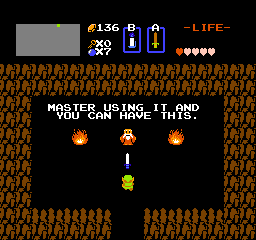 Screenshot de la seconde quête de The Legend of Zelda