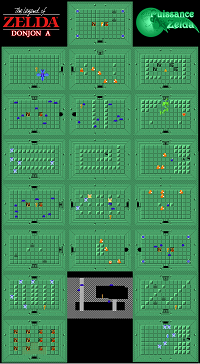 Plan de la zone Donjon A