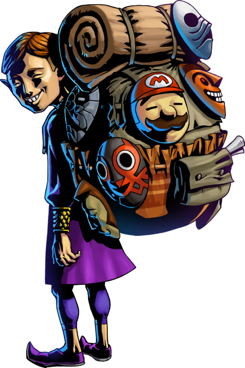 Le vendeur de Masques, vu de trois quart (Artwork - Autres personnages - Majora’s Mask)