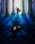 Skull Kid tenant le masque de Majora