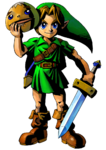 Link tenant le masque Goron