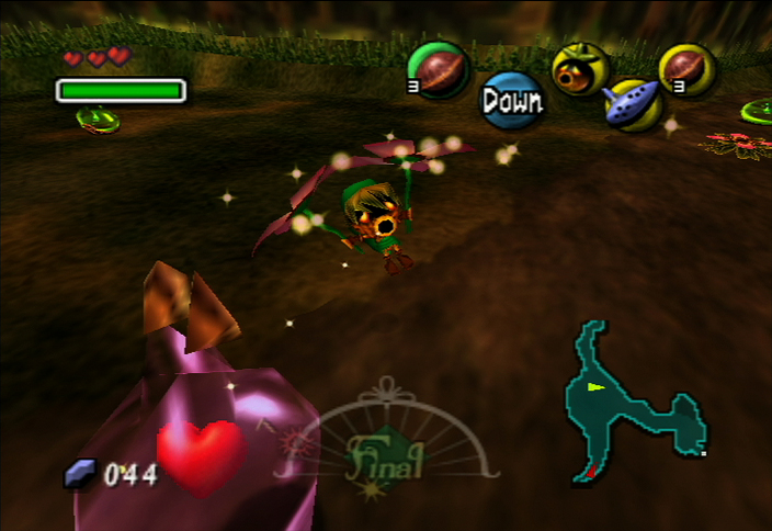 Séquence de voltige avec Link Mojo (Screenshot - Screenshots de la version N64- Majora’s Mask)