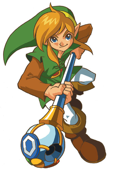 Link avec le spectre des saisons (Artwork - Personnages - Oracle of Seasons)