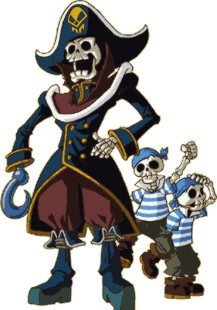 Capt'n et deux piratians (Artwork - Personnages - Oracle of Seasons)