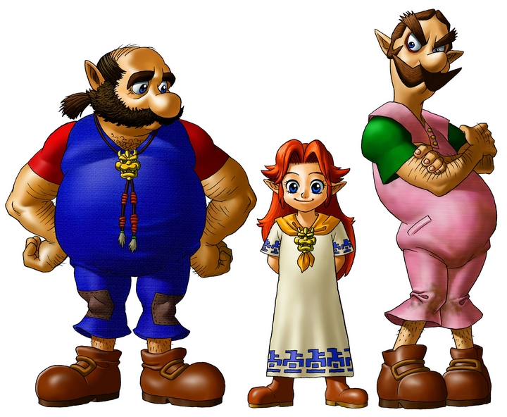 Talon, Malon et Ingo (Artwork - Personnages - Ocarina of Time)