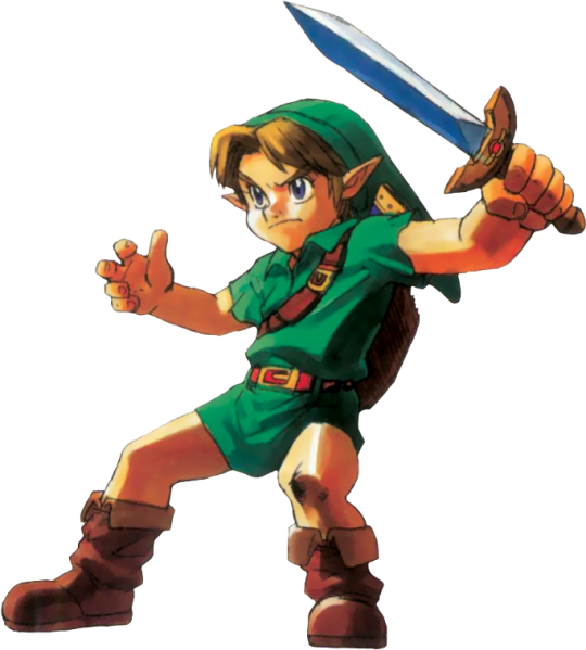 Link enfant en garde (Artwork - Personnages - Ocarina of Time)