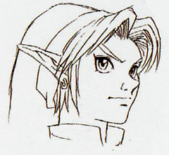 Expression de Link (Artwork - Concept Arts - Ocarina of Time)