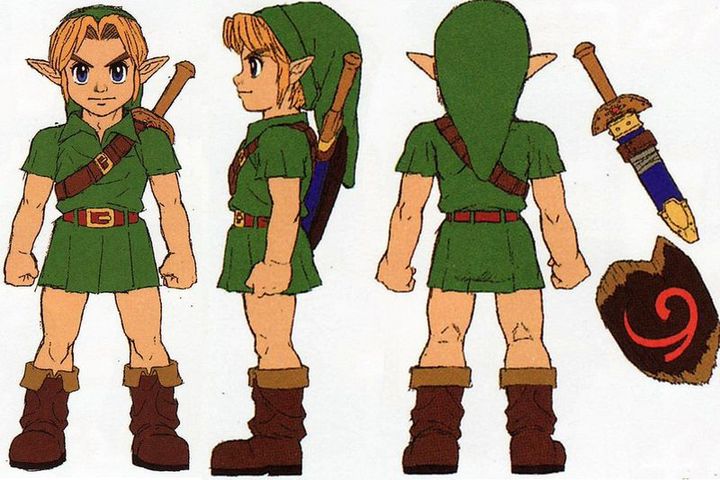 Link enfant (Artwork - Concept Arts - Ocarina of Time)