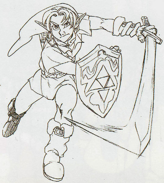 Link (Artwork - Concept Arts - Ocarina of Time)