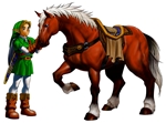 Link adulte flattant Epona