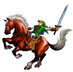 Link adulte chevauchant Epona