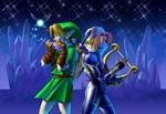 Link et Sheik jouant de la musique dans la caverne glacée