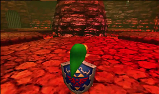 Screenshot de Ocarina of Time 3D - La Caverne Dodongo - Aile Est du Donjon