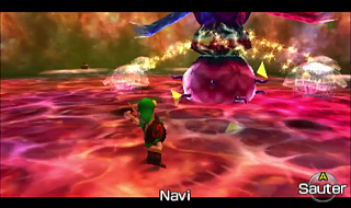 Screenshot de Ocarina of Time 3D - Le Ventre de Jabu-Jab - Sauver la princesse