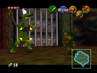 Link affrontant un Lézalfos (Screenshot - Screenshots d'Ocarina of Time- Ocarina of Time)