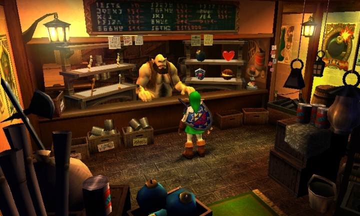 Link chez un marchand (Screenshot - Screenshots d'Ocarina of Time 3DS- Ocarina of Time)