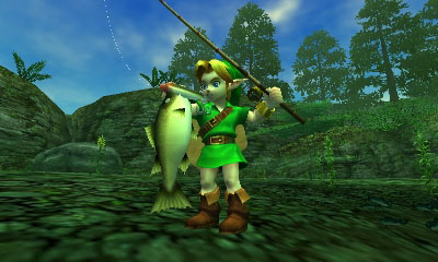 Link pêchant (Screenshot - Screenshots d'Ocarina of Time 3DS- Ocarina of Time)