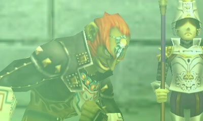 Link croisant le regard de Ganondorf (Screenshot - Screenshots d'Ocarina of Time 3DS- Ocarina of Time)