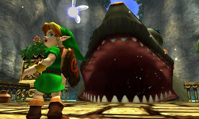 Link entrant dans le ventre de Jabu-jabu (Screenshot - Screenshots d'Ocarina of Time 3DS- Ocarina of Time)