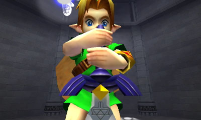 Link retirant la Master Sword (Screenshot - Screenshots d'Ocarina of Time 3DS- Ocarina of Time)