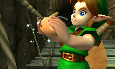 Link recevant l'Ocarina des fées (Screenshot - Screenshots d'Ocarina of Time 3DS- Ocarina of Time)