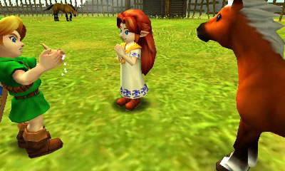 Link apprenant le chant d'Epona (Screenshot - Screenshots d'Ocarina of Time 3DS- Ocarina of Time)