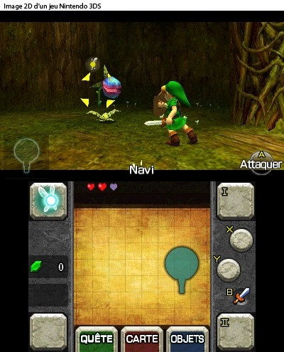 Link affrontant une mojo baba (Screenshot - Screenshots d'Ocarina of Time 3DS- Ocarina of Time)