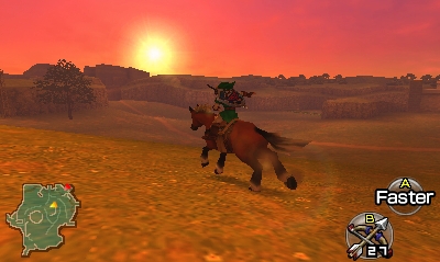 Link parcourant la plaine d'Hyrule (Screenshot - Screenshots d'Ocarina of Time 3DS- Ocarina of Time)
