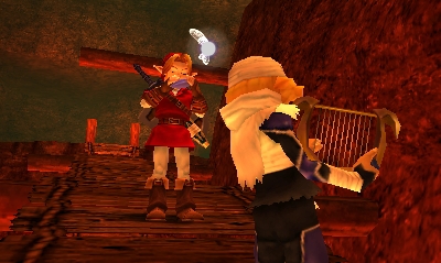 Link apprenant le Boléro de feu (Screenshot - Screenshots d'Ocarina of Time 3DS- Ocarina of Time)