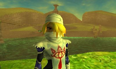 Sheik au Lac Hylia (Screenshot - Screenshots d'Ocarina of Time 3DS- Ocarina of Time)