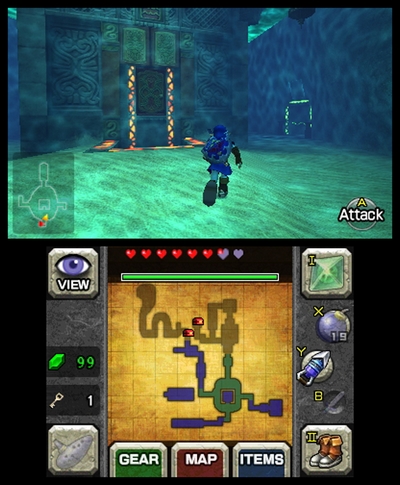 Link dans le Temple de l'eau (Screenshot - Screenshots d'Ocarina of Time 3DS- Ocarina of Time)