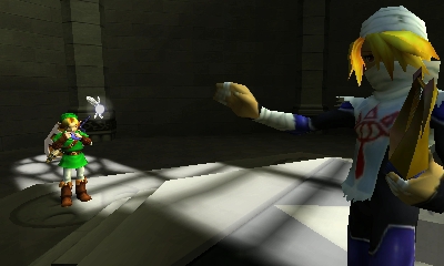 Link apprenant le Prélude de la lumière (Screenshot - Screenshots d'Ocarina of Time 3DS- Ocarina of Time)