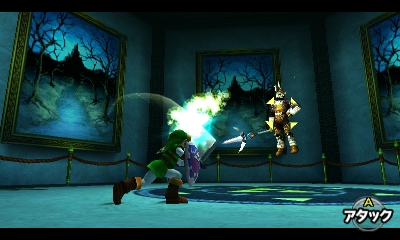 Link affrontant Ganondorf Spectral (Screenshot - Screenshots d'Ocarina of Time 3DS- Ocarina of Time)