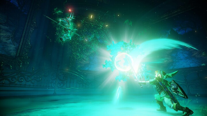 Link affrontant le fantôme de Ganondorf (Artwork - Gameplay - Ocarina of Time (Remake))