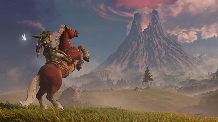 Link chevauchant Epona (Artwork - Personnages - Ocarina of Time (Remake))