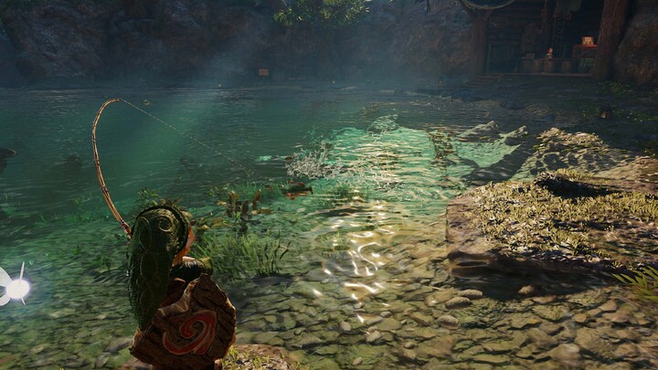 Link pêchant un poisson (Artwork - Gameplay - Ocarina of Time (Remake))