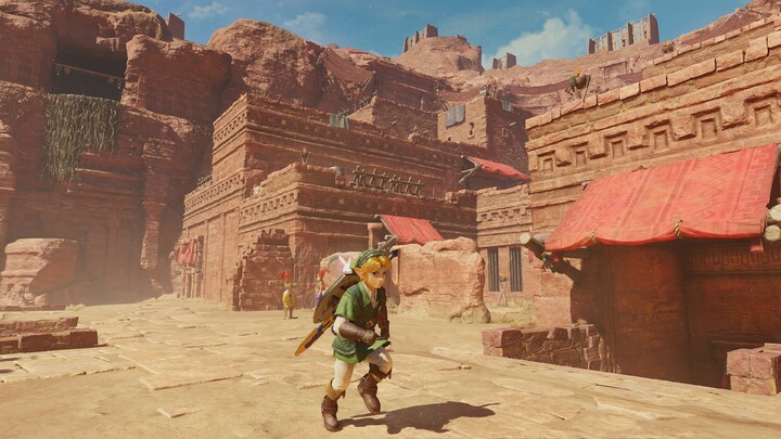 Link au village Gerudo (Artwork - Gameplay - Ocarina of Time (Remake))