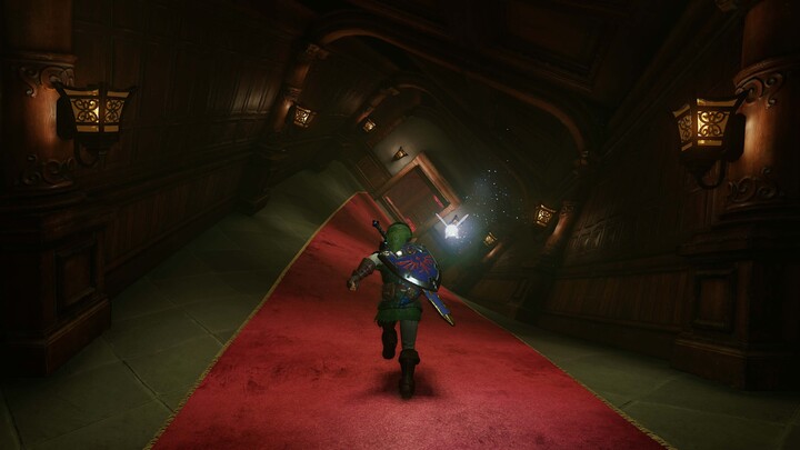 Link dans le temple de la Forêt (Artwork - Gameplay - Ocarina of Time (Remake))