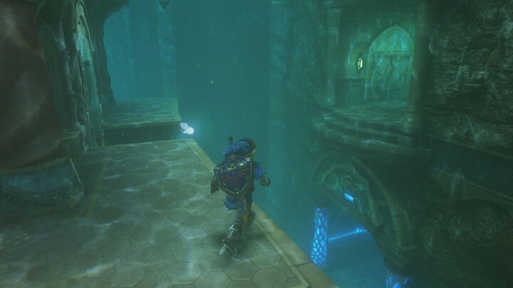 Link dans le temple de l'Eau (Artwork - Gameplay - Ocarina of Time (Remake))
