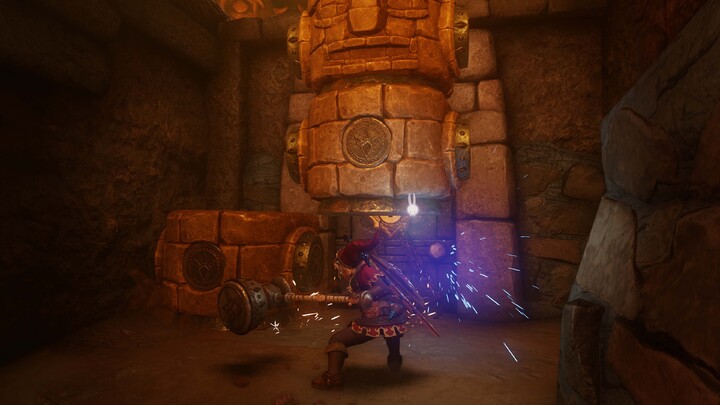 Link dans le temple du Feu (Artwork - Gameplay - Ocarina of Time (Remake))