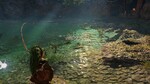Link pêchant un poisson