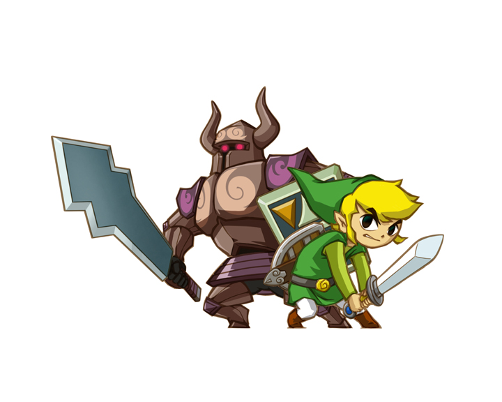 Link et un Spectre (Artwork - Personnages - Spirit Tracks)